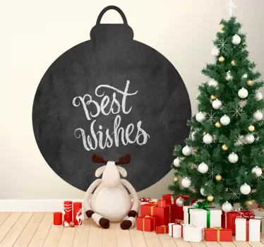 Kerststickers Kerstbal silhouet - TenStickers