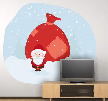 Kertsman sneeuw sticker - TenStickers