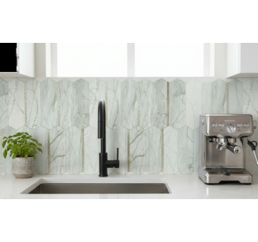 Keuken muursticker trendy marmerdesign - TenStickers