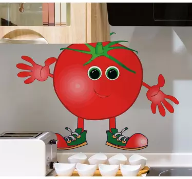 Keuken stickers Tomaten met schoenen - TenStickers