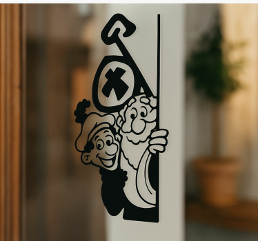 Kiekeboe sint en piet etalage sticker - TenStickers