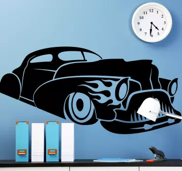 Klassiek vlamontwerp auto sticker - TenStickers