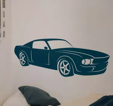 Klassieke schets auto sticker - TenStickers