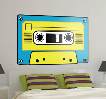 Klassieke Muursticker Cassette Bandje - TenStickers