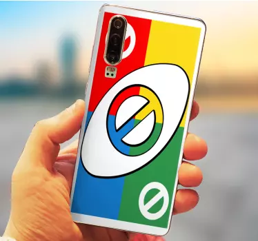 Huawei sticker kleurrijke kaarten graphic - TenStickers