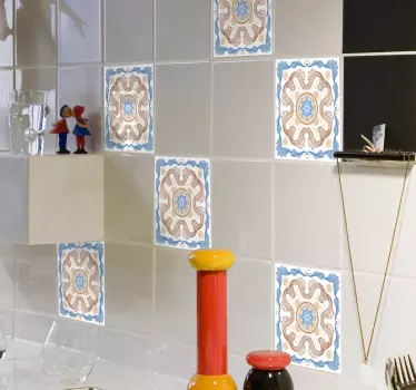Tegelstickers keuken filigraan - TenStickers