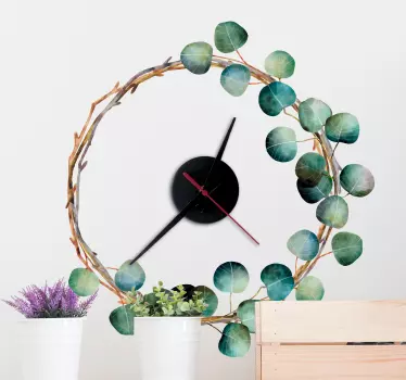 Eucalyptus klok sticker - TenStickers