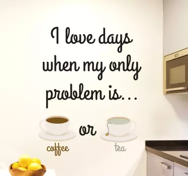 Koffie en Thee Muursticker - TenStickers