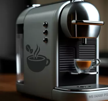 Muursticker keuken koffiekopje - TenStickers