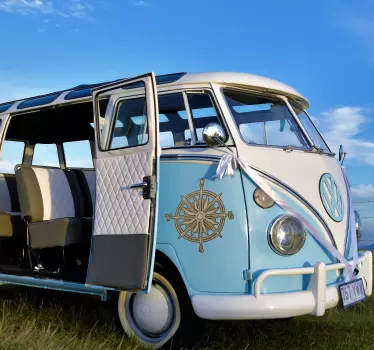 Camper sticker kompas - TenStickers