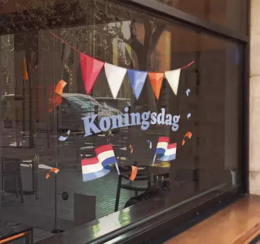 Koningsdag viering Feestdagen sticker - TenStickers