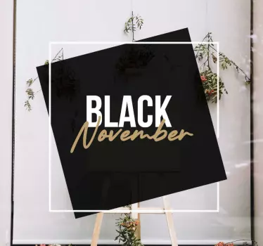 Korting sticker bold november bord - TenStickers