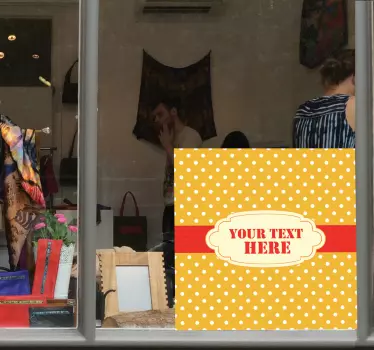 Korting sticker met stippenachtergrond - TenStickers