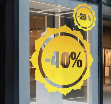 Korting zomerzon sticker aanbiedingen - TenStickers