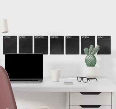Krijtbord sticker agenda - TenStickers