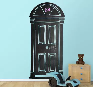Krijtbord sticker ouderwetse deur - TenStickers
