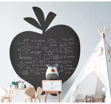 Krijtbord sticker appel met formules - TenStickers