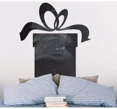 Krijtbord sticker cadeau doos silhouet - TenStickers