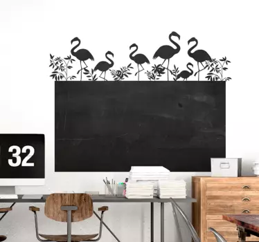 Krijtbord sticker flamingo's - TenStickers