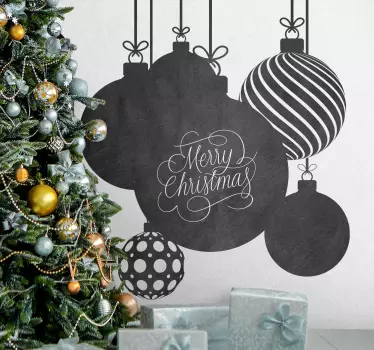 Krijtbord sticker hangende kerstdecoraties - TenStickers