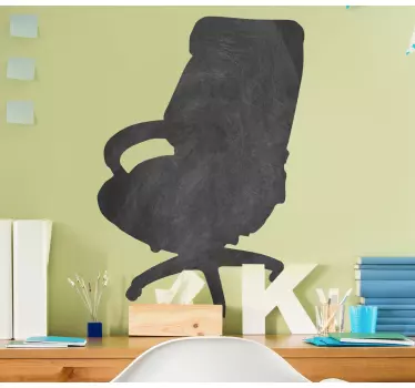 Krijtbord sticker kantoorstoel silhouet - TenStickers