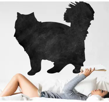 Krijtbord sticker kat silhouet ontwerp - TenStickers