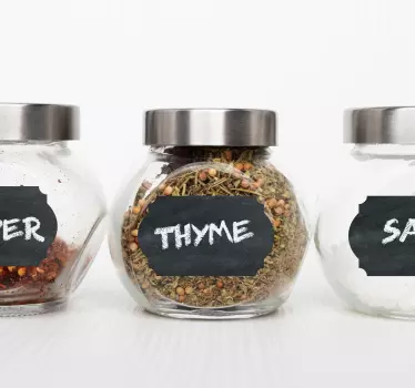 Krijtbord sticker keuken opslag labels - TenStickers