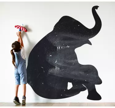 Krijtbord sticker olifant silhouet - TenStickers