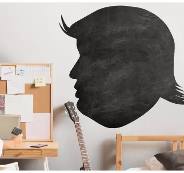 Krijtbord sticker profiel silhouet - TenStickers