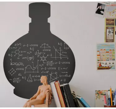 Krijtbord sticker wetenschappelijke vergelijking fles - TenStickers