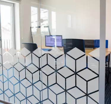 Kubusvormige Geometrie Gepersonaliseerde sticker vormen - TenStickers