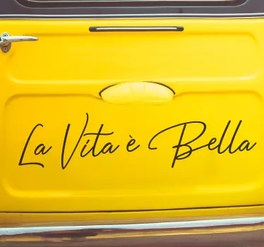 La vita è bella Motivatie muurstickers - TenStickers