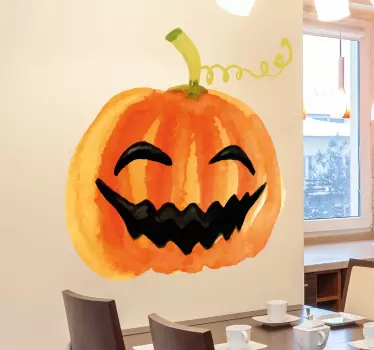 Lachende Pompoenen Sticker - TenStickers