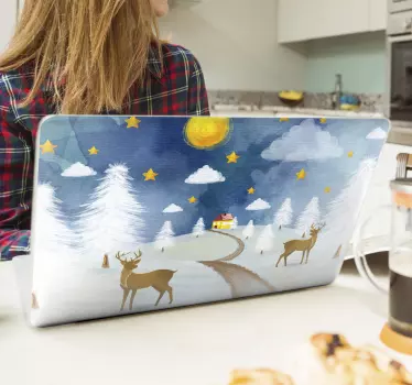 Feestdagen sticker Kerst ansichtkaart - TenStickers