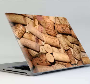 Laptop sticker wijnkurken - TenStickers