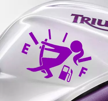 Lege brandstof vrouw motorfiets stickers - TenStickers