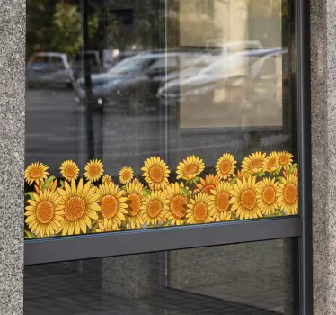 Lente bloemen patroon Etalage sticker - TenStickers