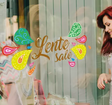 Lente sale raamsticker - TenStickers