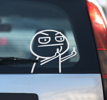 Leuk ontwerp om vingers te laten zien autosticker - TenStickers