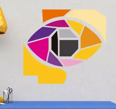 Levendig geometrisch oog sticker geometrische vormen - TenStickers