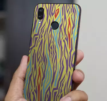 Levendig kleurrijk motief huawei sticker - TenStickers
