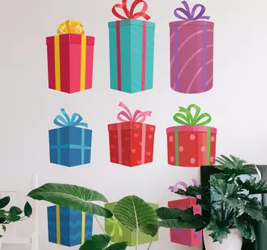Kerst sticker voor levendige cadeauverpakkingen - TenStickers