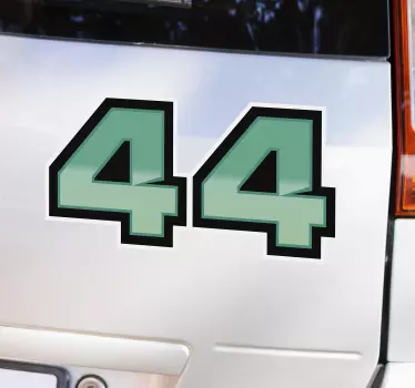 Sticker voor auto Lewis Hamilton 44 - TenStickers