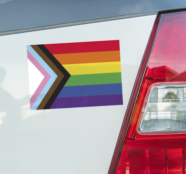 Lgbtq voortgangsvlag autosticker - TenStickers