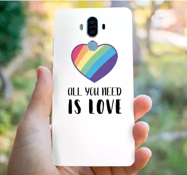 Liefdeshartbericht huawei sticker - TenStickers