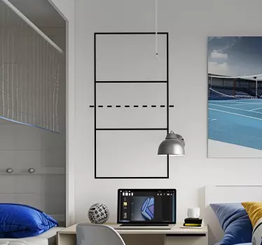 Lijnen van het volleybalveld Muursticker sport - TenStickers