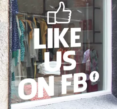 Bedrijfssticker Like us on Facebook - TenStickers