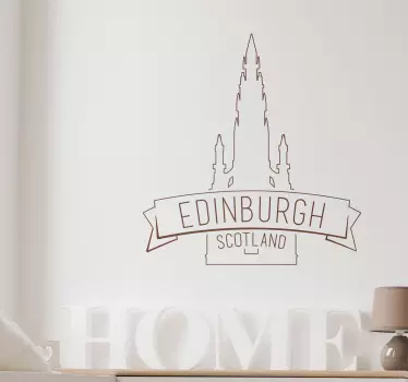 Locatie sticker edinburgh schotland bezienswaardigheid - TenStickers