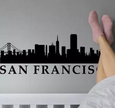 Locatie sticker san francisco stadsgezicht - TenStickers