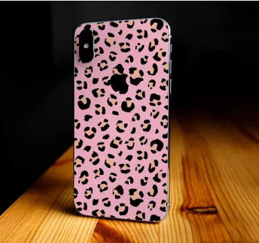 Luipaardvlekken dekking iPhone sticker - TenStickers